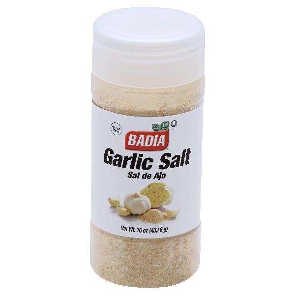 Badia Garlic Salt 16 Ounce Size - 12 Per Case.