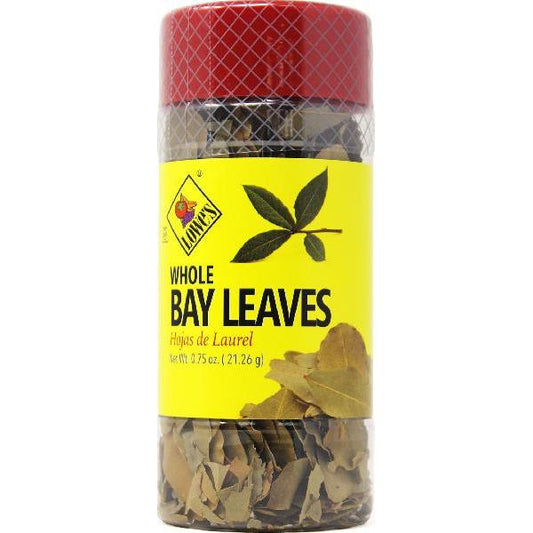 Lowes Whole Bay Leaves 0.75 Ounce Size - 12 Per Case.