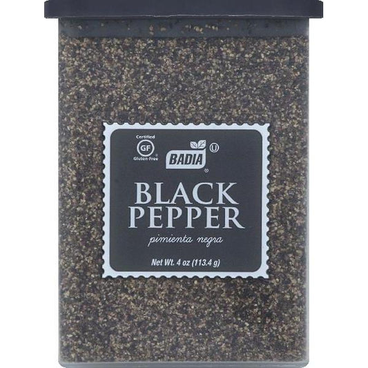 Badia Pepper Ground Black Cans 4 Ounce Size - 12 Per Case.