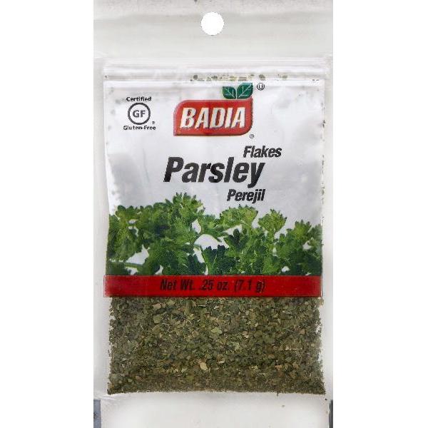 Badia Parsley Flakes 0.25 Ounce Size - 576 Per Case.