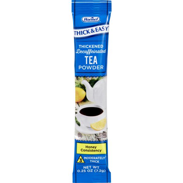 Thick & Easy Instant Thickened Tea Mix Clear Honey 72 Count Packs - 1 Per Case.