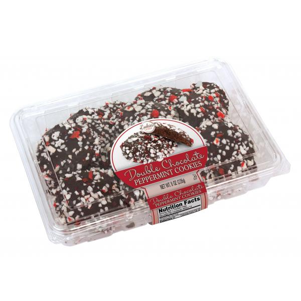 Cookies United Double Chocolate Peppermint Clamshell 8 Ounce Size - 16 Per Case.