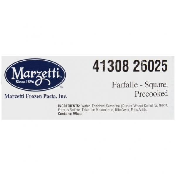 Marzetti Frozen Pasta Farfalle 3 Pound Each - 6 Per Case.