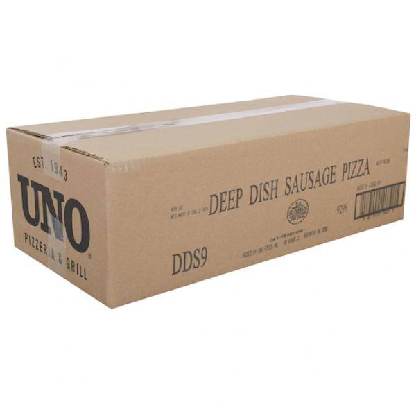 Uno Foods Inc 9" Deep Dish Sausage Pizza 25 Ounce Size - 6 Per Case.