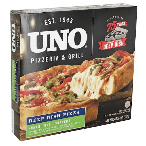 Uno Foods Inc. 9" Deep Dish Supreme Pizza 6-26 Ounce 6-26 Ounce