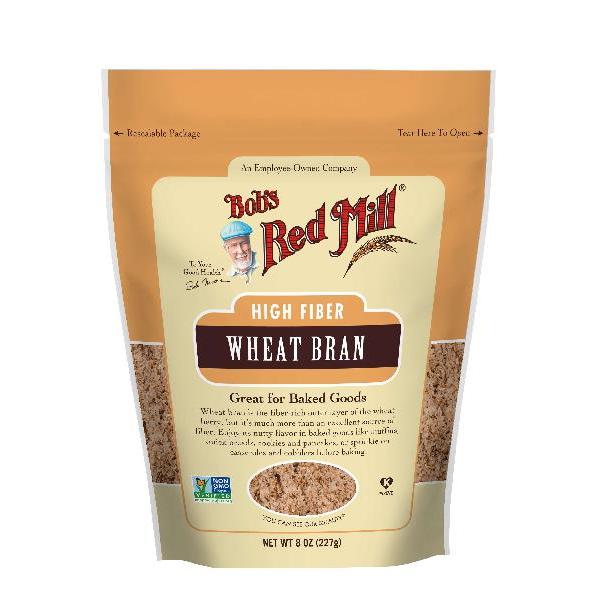 Bob's Red Mill Wheat Bran One Four Pouches 8 Ounce Size - 4 Per Case.