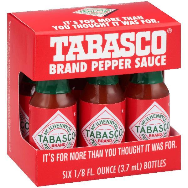 Tabasco Pepper Sauce Miniatures 0.125 Fluid Ounce - 500 Per Case.