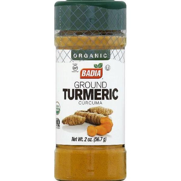 Badia Organic Tumeric Powder 2 Ounce Size - 8 Per Case.