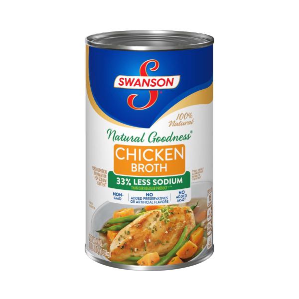 Swanson Natural Chicken Broth 49 Ounce Size - 12 Per Case.