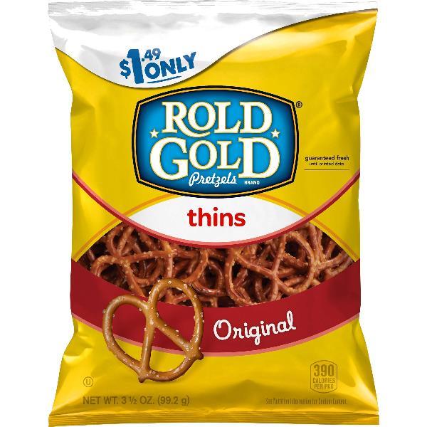 Rold Gold Pretzel Thins 3.5 Ounce Size - 20 Per Case.