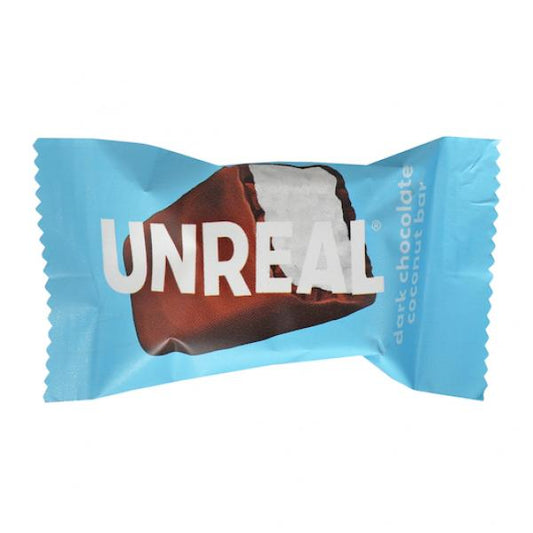 Unreal Brands Dark Chocolate Coconut Bars 0.53 Ounce Size - 240 Per Case.