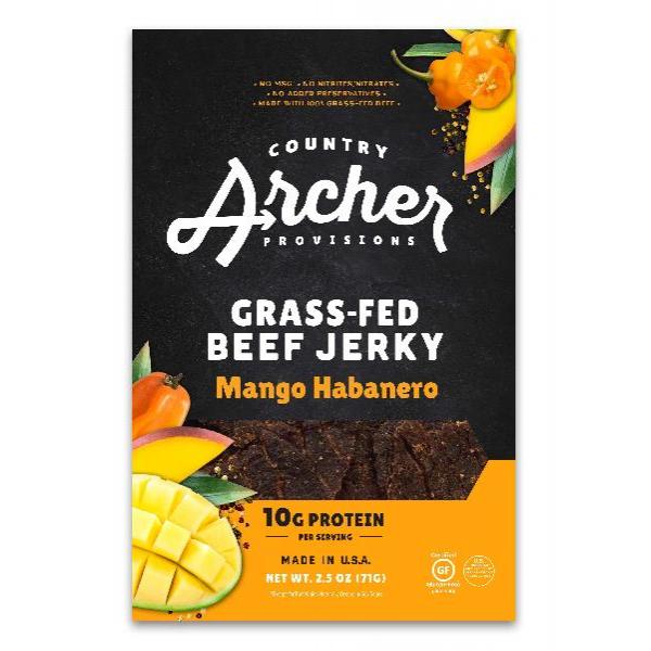 Country Archer Jerky Co Mango Habanero Jerky 2.5 Ounce Size - 12 Per Case.