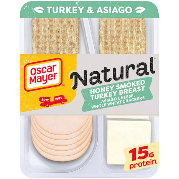 Oscar Mayer Natural Turkey Asiago Cracker Single Serve, 3.3 Ounce Size - 7 Per Case.