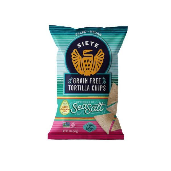 Siete Sea Salt Tortilla Chips 5 Ounce Size - 12 Per Case.