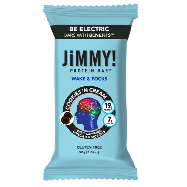 Jimmybar! Wake & Focus Cookies N Cream 2.05 Ounce Size - 144 Per Case.