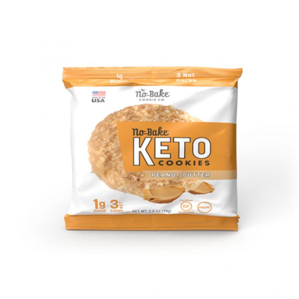 The No Bake Cookie Co Keto Peanut Butter Tub 6 Ounce Size - 12 Per Case.