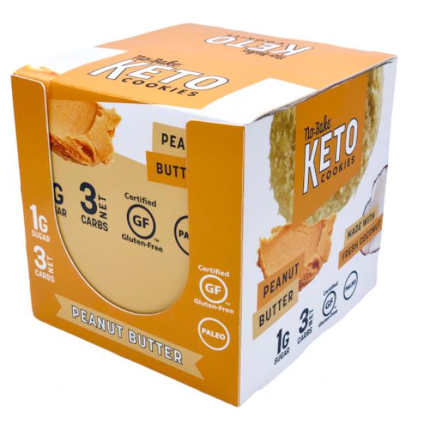 The No Bake Cookie Co Keto Peanut Butter Tub 6 Ounce Size - 12 Per Case.