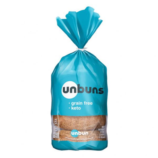 Unbun Keto Paleo Gluten Free Buns 340 Grams Each - 8 Per Case.