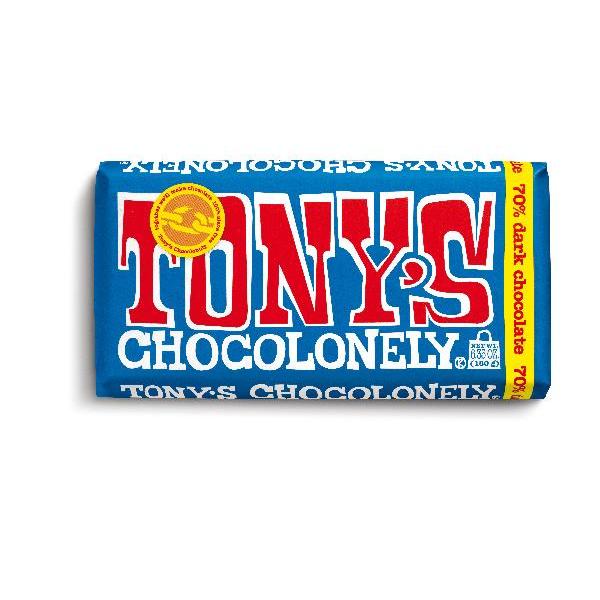 Tony's Chocolonely Dark Chocolate Bar 6.35 Ounce Size - 15 Per Case.