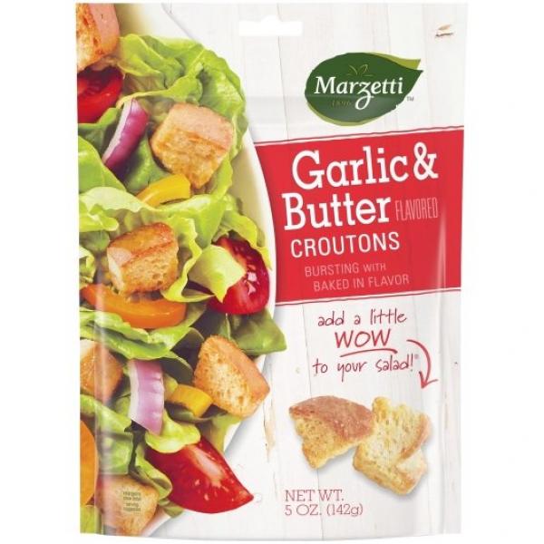 Garlic & Butter Croutons 5 Ounce Size - 12 Per Case.