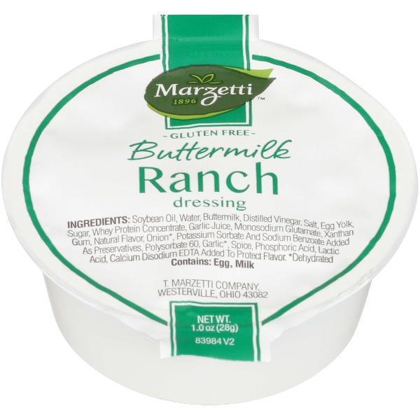 Marzetti Buttermilk Ranch Dressing Single Serve 1 Ounce Size - 120 Per Case.