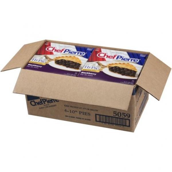 Chef Pierre Hi Pie Unbaked 10" Blackberry Pie 2.937 Pound Each - 6 Per Case.