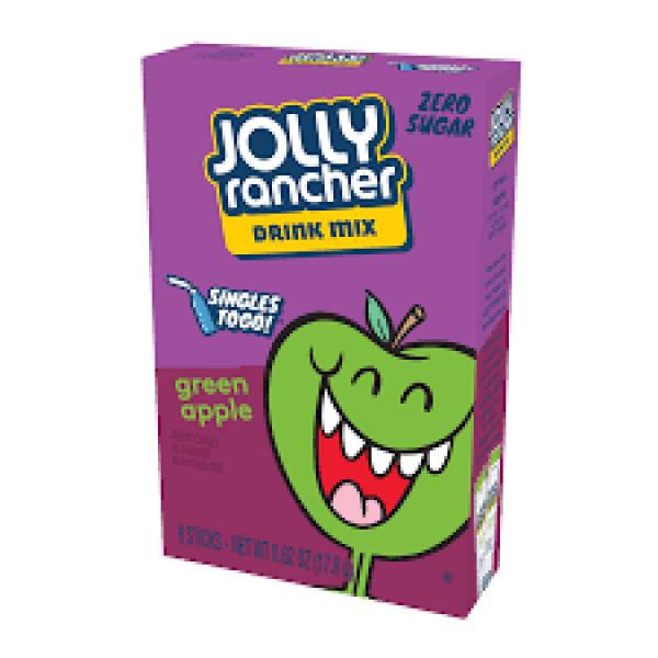 Jolly Rancher Powered Drink To Go Green Apple 6 Count Packs - 12 Per Case.