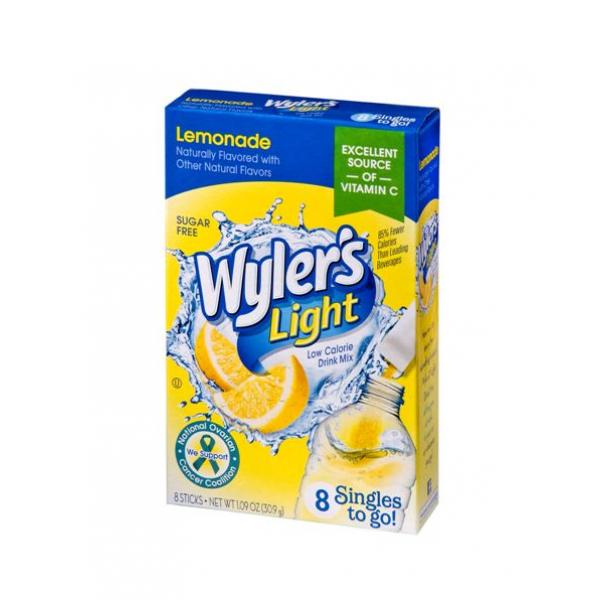 Wyler's Singles To Go Lemonade Mix 8 Count Packs - 12 Per Case.