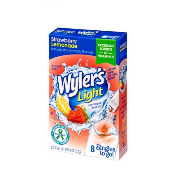 Wyler's Singles To Go Strawberry Lemonade 8 Count Packs - 12 Per Case.