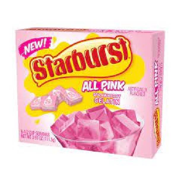 Starburst Strawberry Gelatin 3.93 Ounce Size - 12 Per Case.