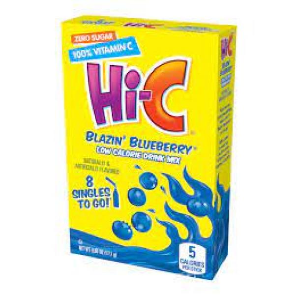 Hi Blueberry Singles 8 Count Packs - 12 Per Case.