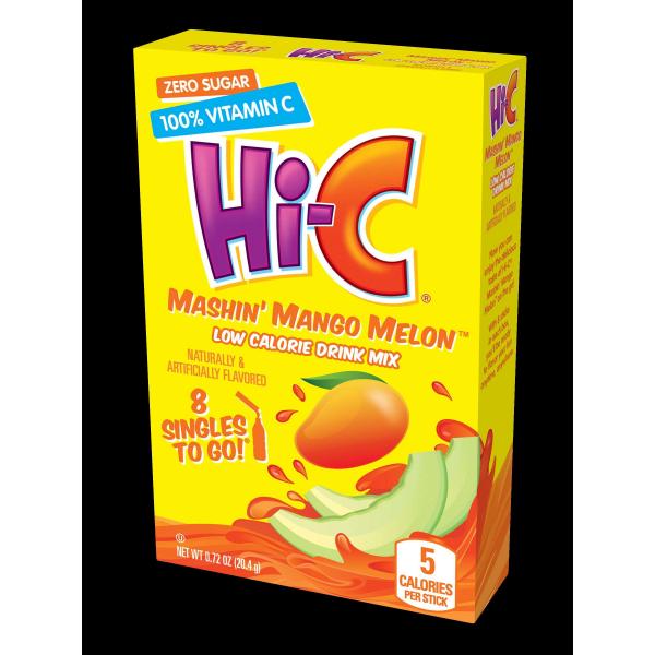 Hi Mango Melon Single 8 Count Packs - 12 Per Case.