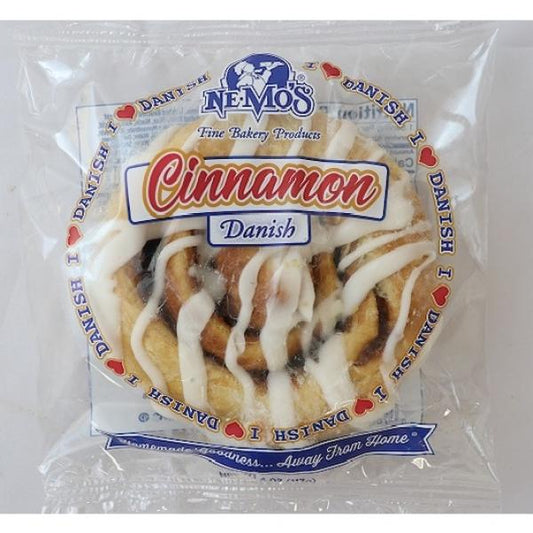 Round Cinnamon Danish 4 Ounce Size - 12 Per Case.