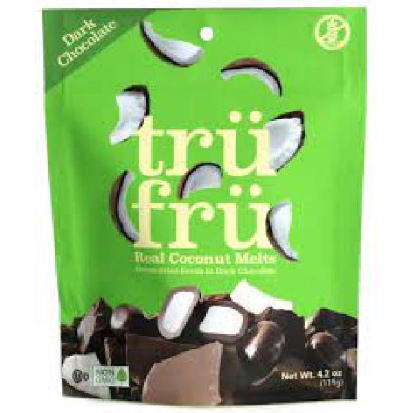 Tru Fru Hyper Dried Grab & Share Hyper Driedcoconut Melts In Dark Chocolate 4.2 Ounce Size - 6 Per Case.