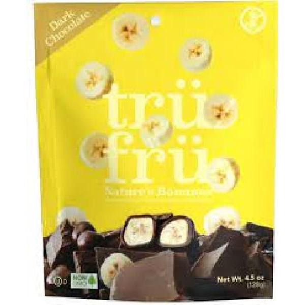 Tru Fru Hyper Dried Grab & Share Hyper Driedreal Banana In Dark Chocolate 4.5 Ounce Size - 6 Per Case.