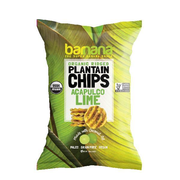 Barnana Lime Plantain Chips 56 Grams Each - 6 Per Case.