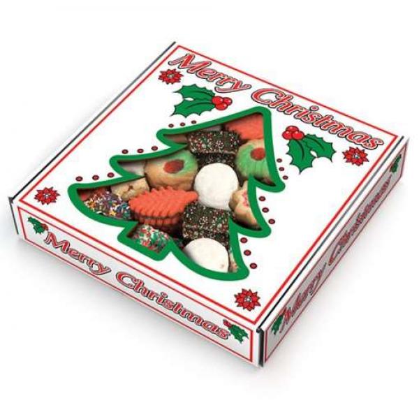 Cookies United Christmas Tree Gift Box 2 Pound Each - 6 Per Case.