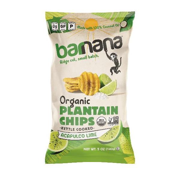 Barnana Lime Plantain Chips 5 Ounce Size - 6 Per Case.