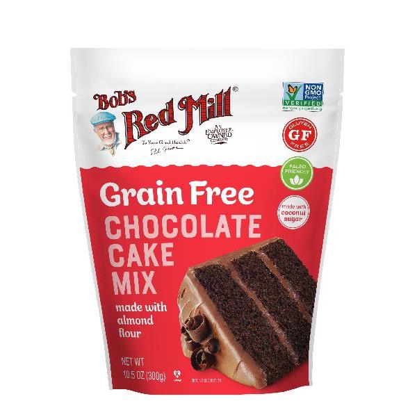 Bob's Red Mill Grain Free Chocolate Cake Mixone Five Pouches 10.5 Ounce Size - 5 Per Case.