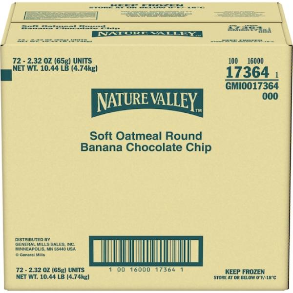 Nature Valley™ Oatmeal Round Banana Chocolate Chip 2.32 Ounce Size - 72 Per Case.