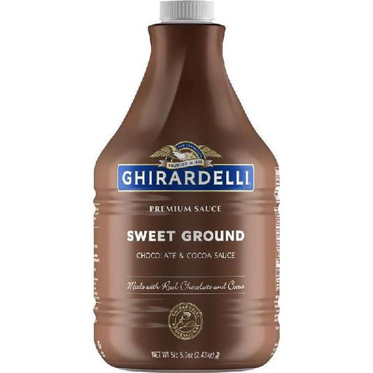 Ghirardelli Sweet Ground Chocolate Chocolatesauce 85.9 Ounce Size - 6 Per Case.