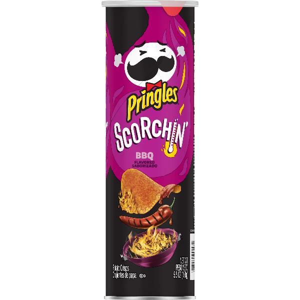 Pringles Crisps Scorchin' BBQ 5.5 Ounce Size - 14 Per Case.