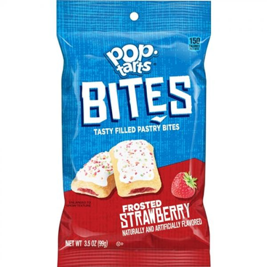 Kellogg's Pop Tarts Frosted Strawberry Bites 3.5 Ounce Size - 6 Per Case.