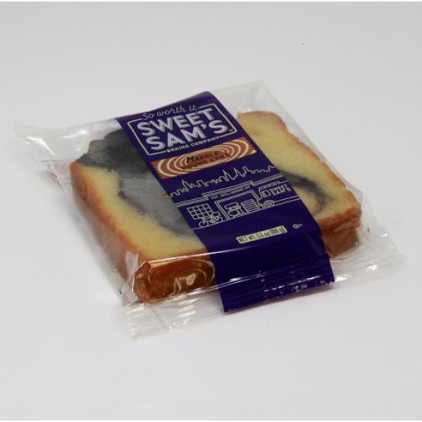 Sweet Sam's Marble Pound Cake Individually Wrapped 1 Each - 12 Per Case.