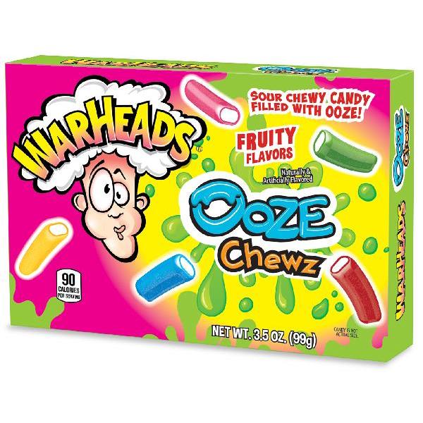 Warheads Ooze Chews Theater Box Drc 3.5 Ounce Size - 12 Per Case.