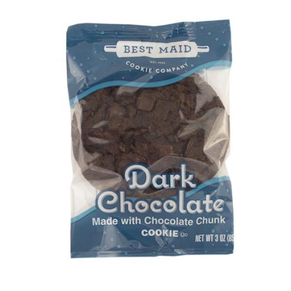 Cookie Thaw And Serve Individually Wrapped Dark Chocolate Wchocolate Chunk Count 3 Ounce Size - 144 Per Case.