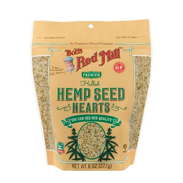 Bob's Red Mill Hulled Hemp Seed Hearts 8 Ounce Size - 5 Per Case.