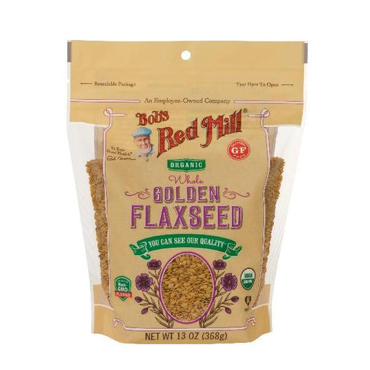 Bob's Red Mill Organic Golden Flaxseeds 13 Ounce Size - 4 Per Case.