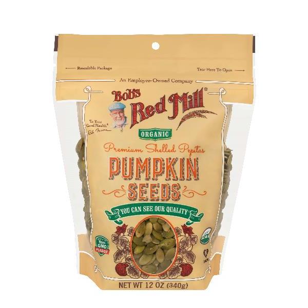 Bob's Red Mill Organic Pumpkin Seeds 12 Ounce Size - 4 Per Case.