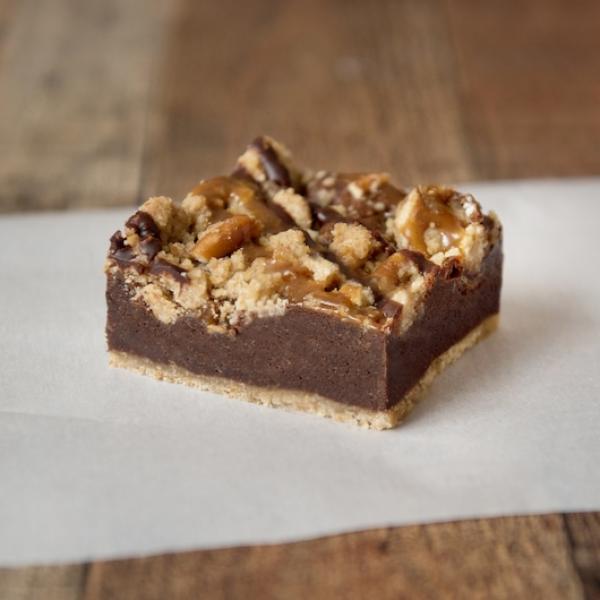 The Original Cakerie Dessert Bar (2"x6") Salted Caramel Pretzel Brownie Cut Ca 141 Ounce Size - 2 Per Case.